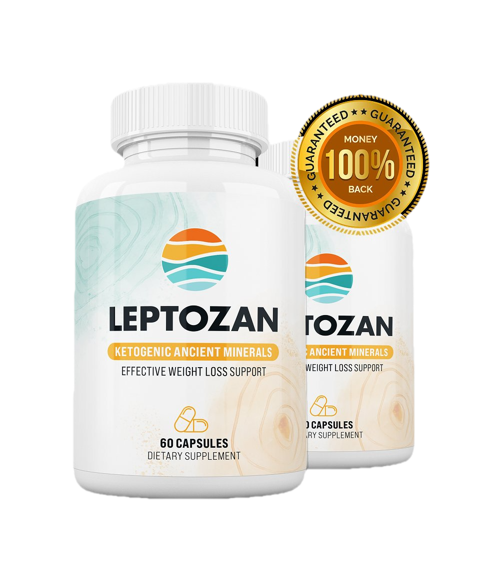 Leptozan Dead Sea BHB weight loss supplement bottle with natural minerals